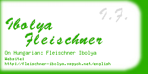 ibolya fleischner business card